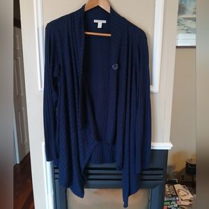 Dana Buchman Asymmetrical Blue Sweater Women's Size Small